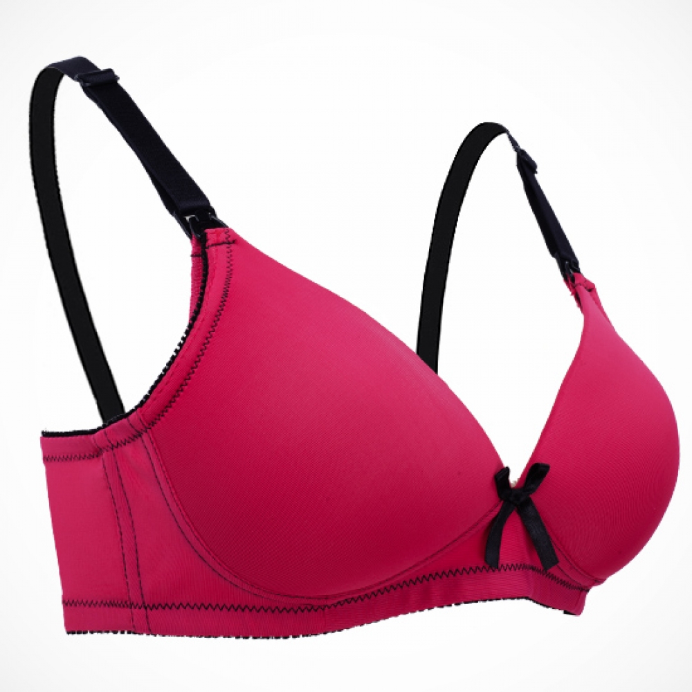 Autumnz Mystique Nursing Bra (No underwire) Raspberry/Black